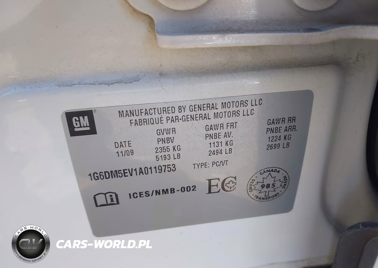 2010 Cadillac Cts Standard VIN:1G6DM5EV1A0119753 - 9