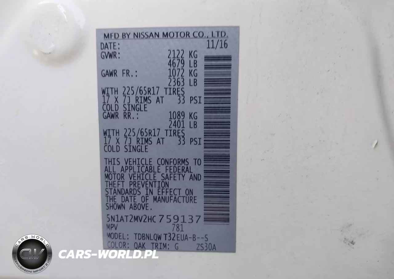 2017 Nissan Rogue Sv VIN:5N1AT2MV2HC759137 - 9