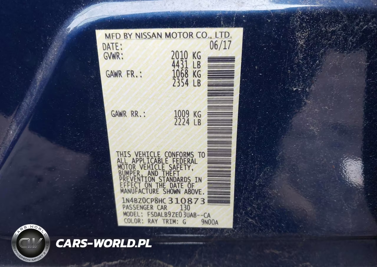 2017 Nissan Leaf S VIN:1N4BZ0CP8HC310873 - 9