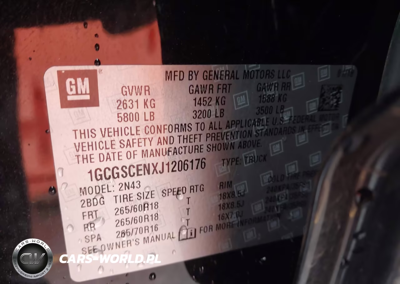 2018 Chevrolet Colorado Lt VIN:1GCGSCENXJ1206176 - 9