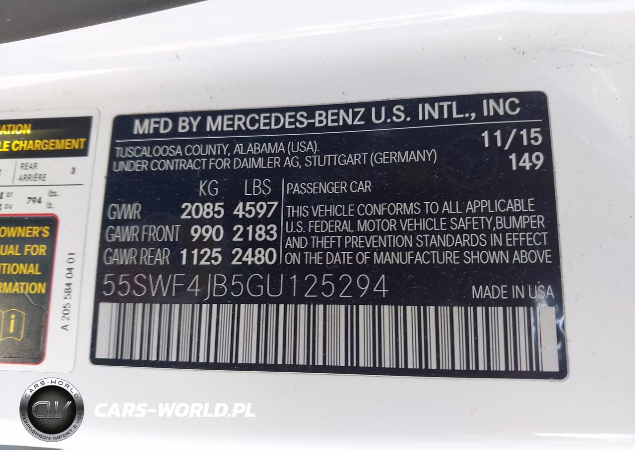 2016 Mercedes-Benz C 300 Sport VIN:55SWF4JB5GU125294 - 9