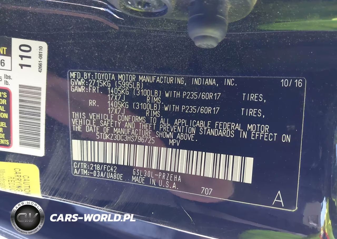 2017 Toyota Sienna Le 8 Passenger VIN:5TDKZ3DC3HS796725 - 9