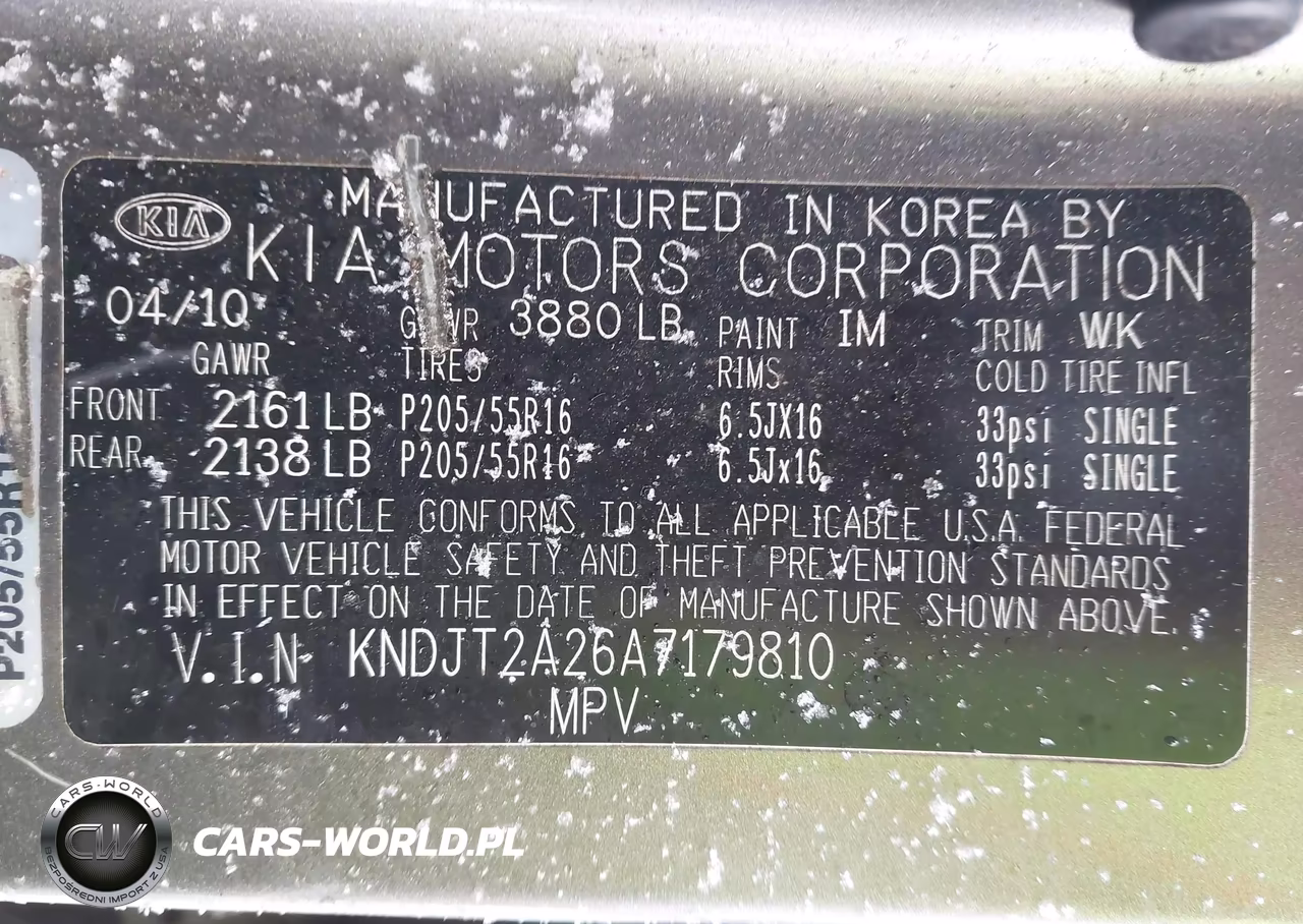 2010 Kia Soul + VIN:KNDJT2A26A7179810 - 9