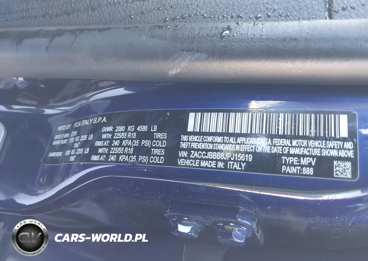 2018 Jeep Renegade Latitude 4X4 VIN:ZACCJBBB8JPJ15619 - 9