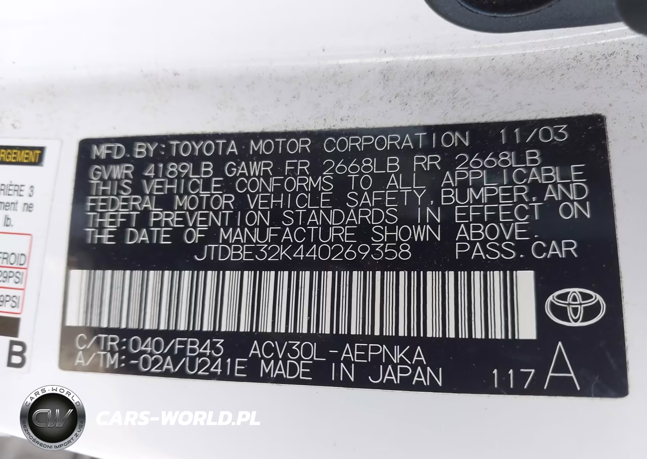 2004 Toyota Camry Le-Se-Std-Xle VIN:JTDBE32K440269358 - 9