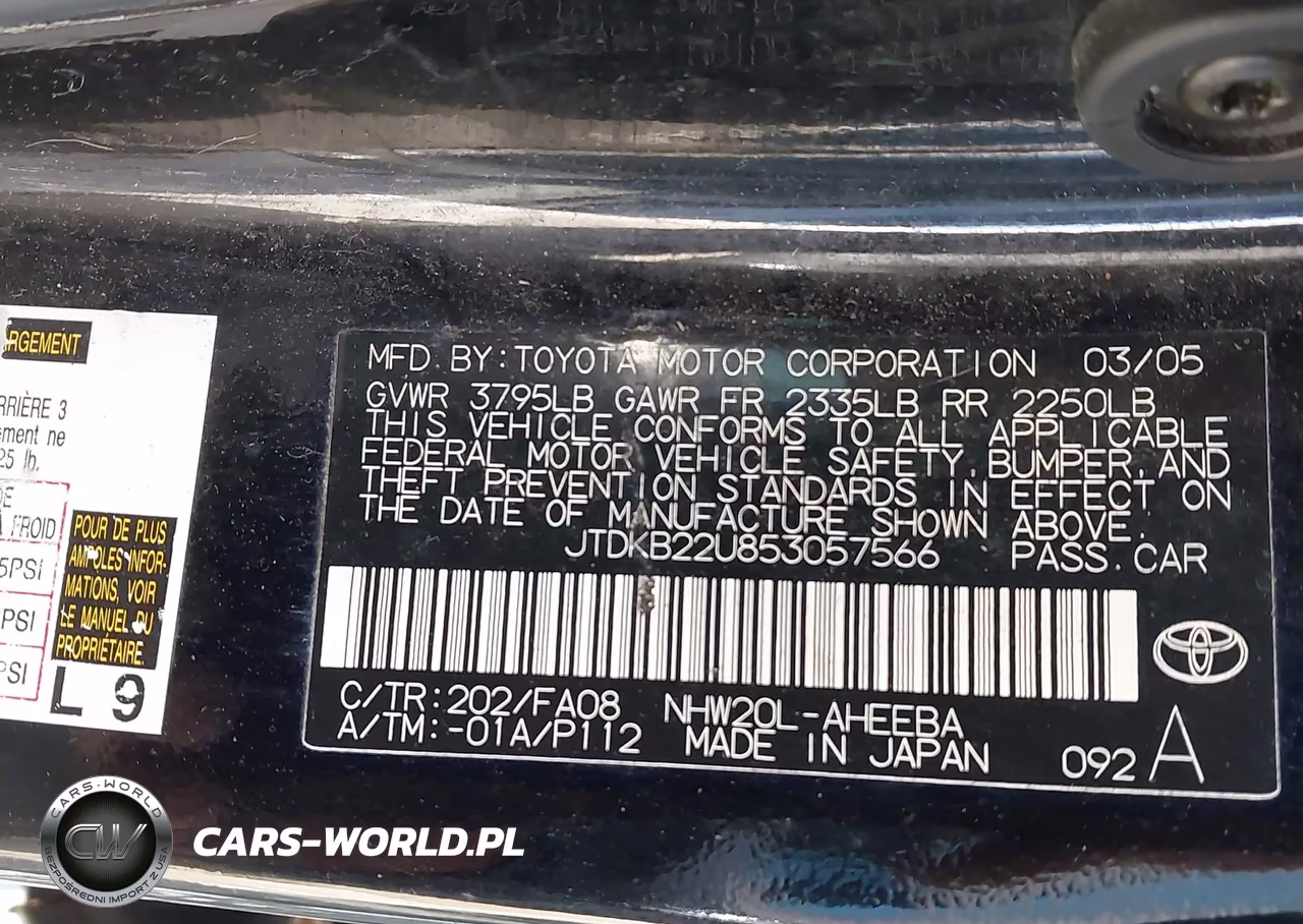 2005 Toyota Prius VIN:JTDKB22U853057566 - 9