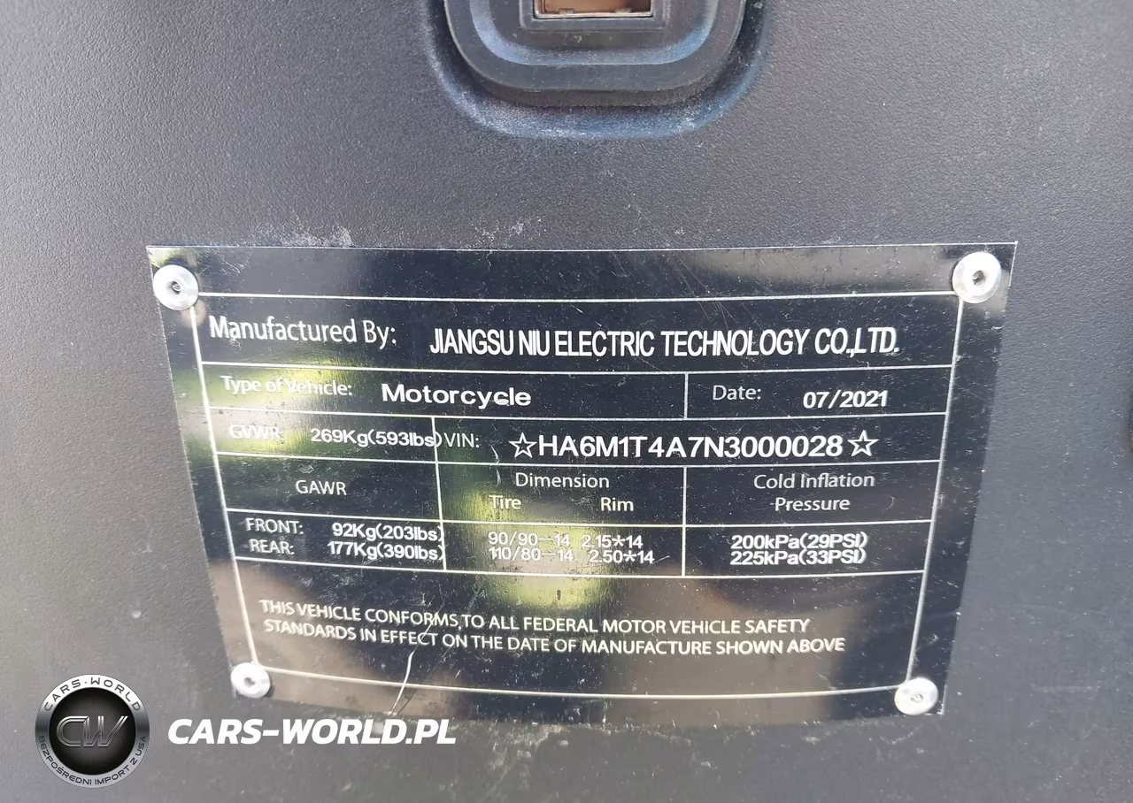 2022 Niu Mqi VIN:HA6M1T4A7N3000028 - 10