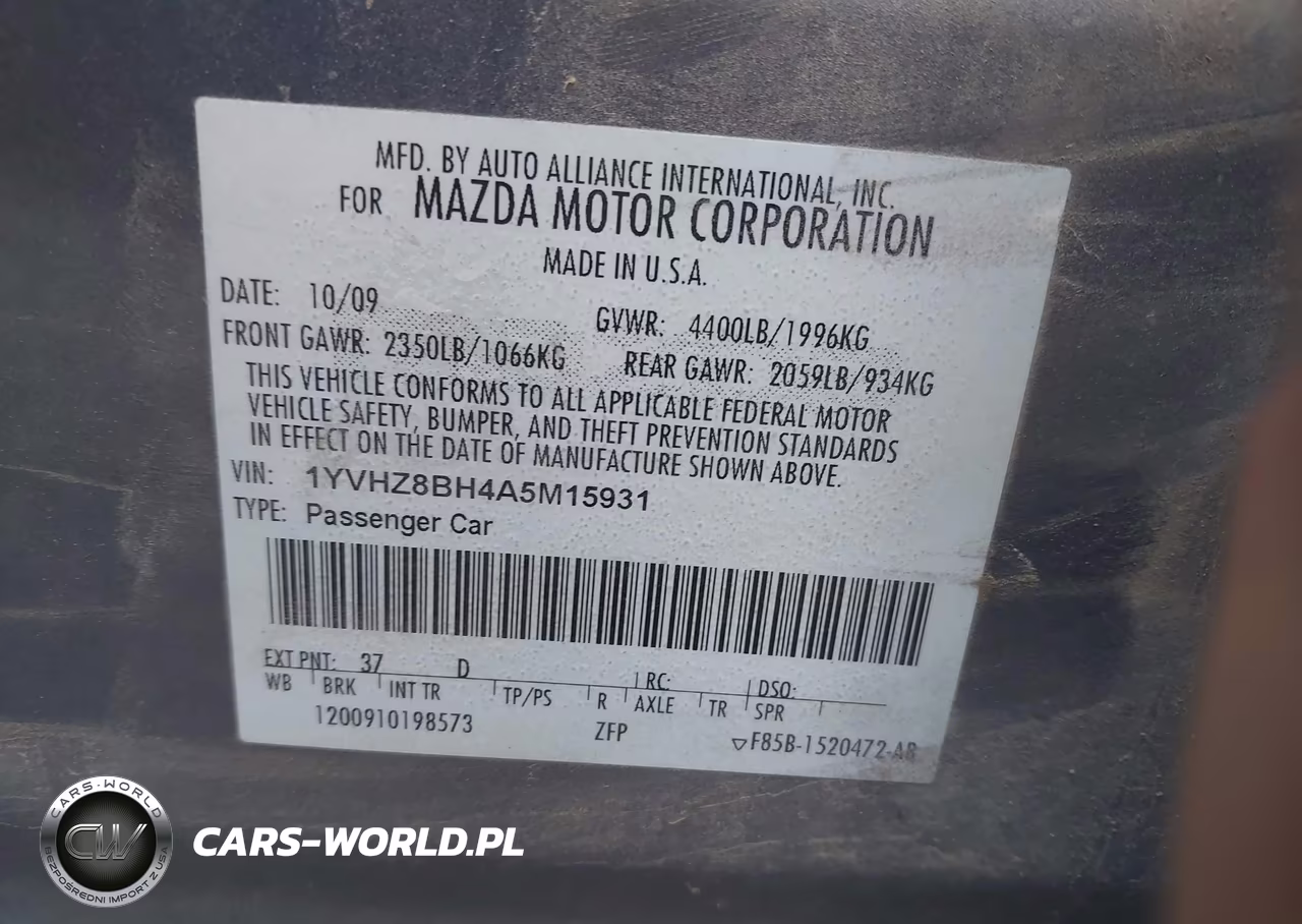 2010 Mazda Mazda6 I Sport VIN:1YVHZ8BH4A5M15931 - 9