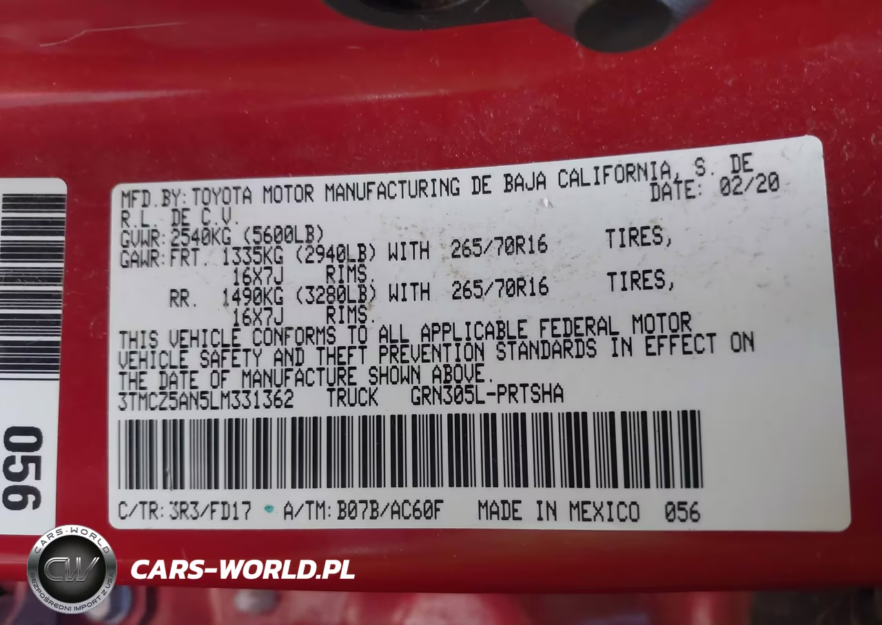2020 Toyota Tacoma Trd Off-Road VIN:3TMCZ5AN5LM331362 - 9
