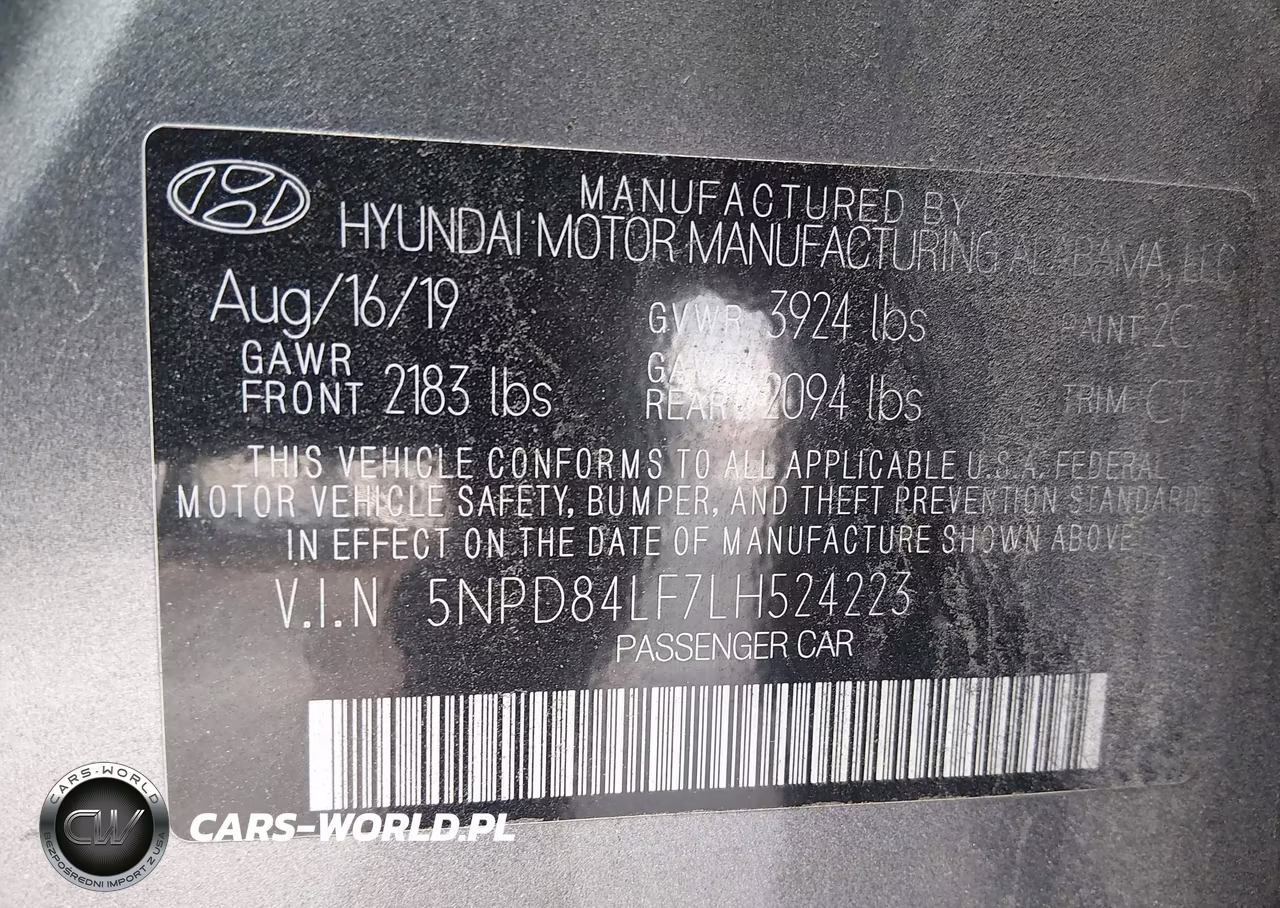 2020 Hyundai Elantra Limited VIN:5NPD84LF7LH524223 - 9