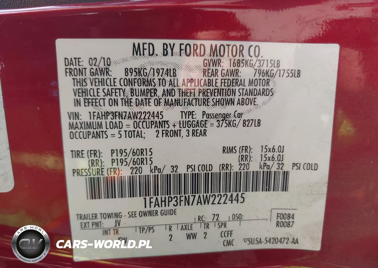 2010 Ford Focus Se VIN:1FAHP3FN7AW222445 - 9