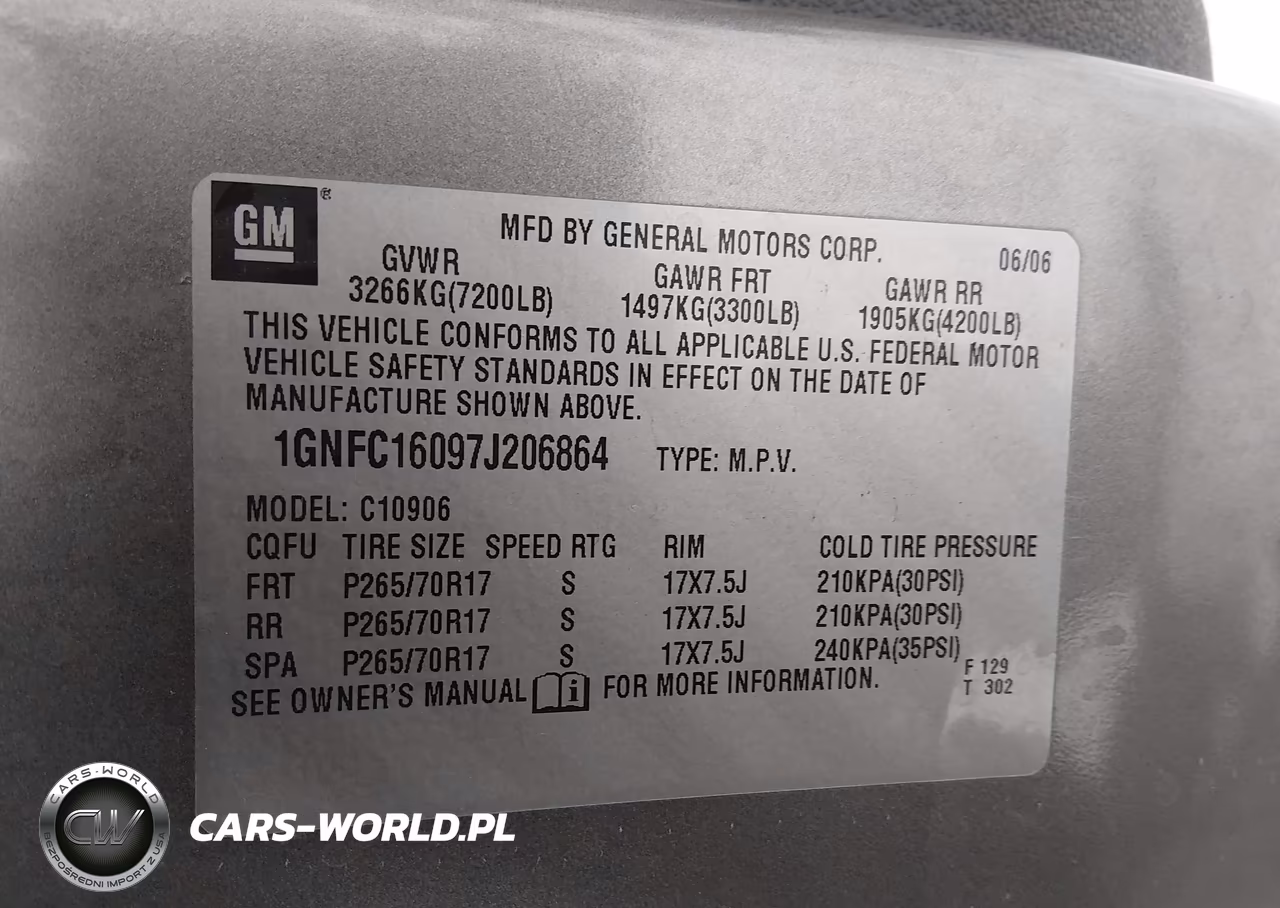 2007 Chevrolet Suburban 1500 Lt VIN:1GNFC16097J206864 - 9