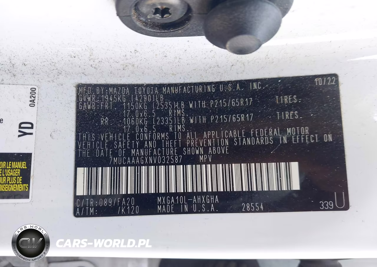 2022 Toyota Corolla Cross Le VIN:7MUCAAAGXNV032587 - 9