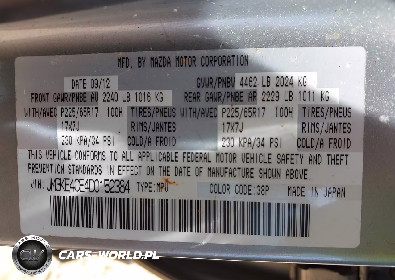 2013 Mazda Cx-5 Touring VIN:JM3KE4CE4D0152384 - 9
