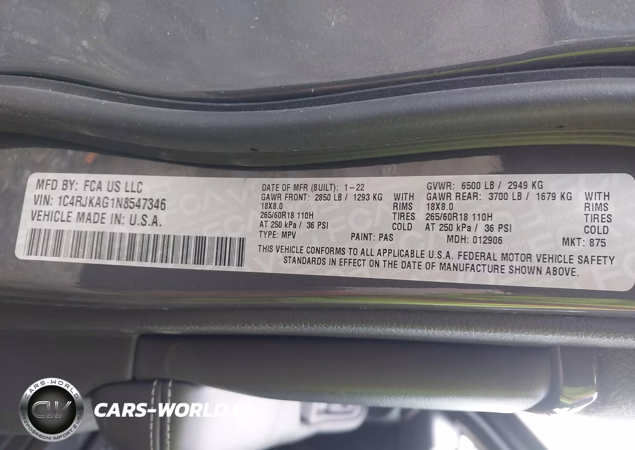 2022 Jeep Grand Cherokee L Laredo 4X4 VIN:1C4RJKAG1N8547346 - 9