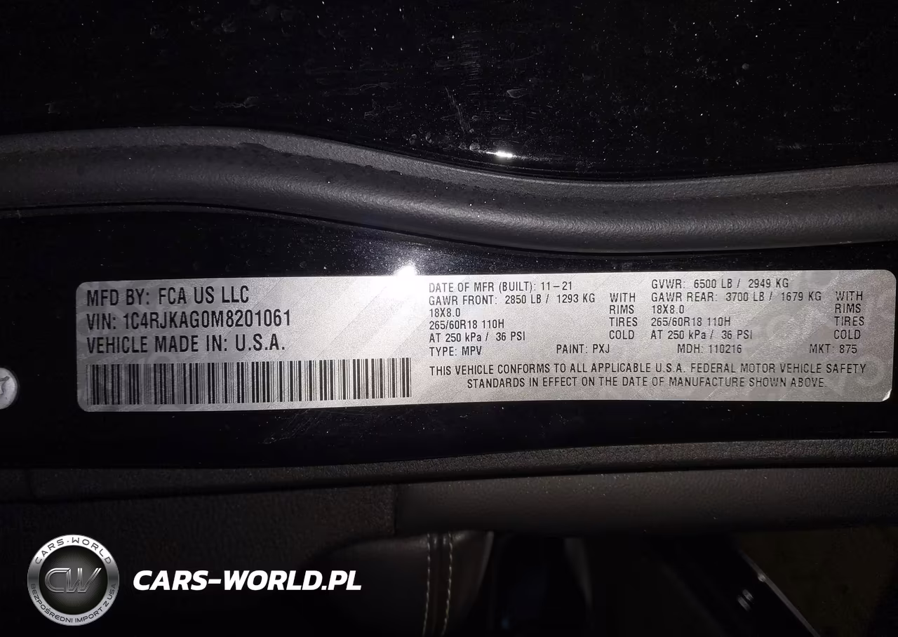 2021 Jeep Grand Cherokee L Laredo 4X4 VIN:1C4RJKAG0M8201061 - 9