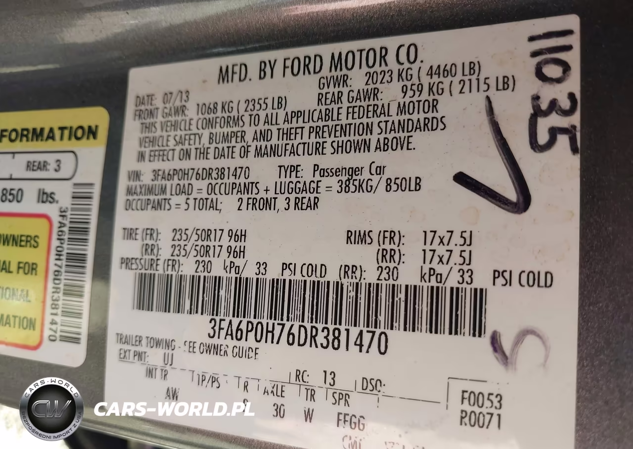 2013 Ford Fusion Se VIN:3FA6P0H76DR381470 - 9