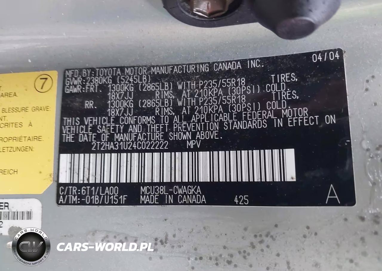 2004 Lexus Rx 330 VIN:2T2HA31U24C022222 - 9