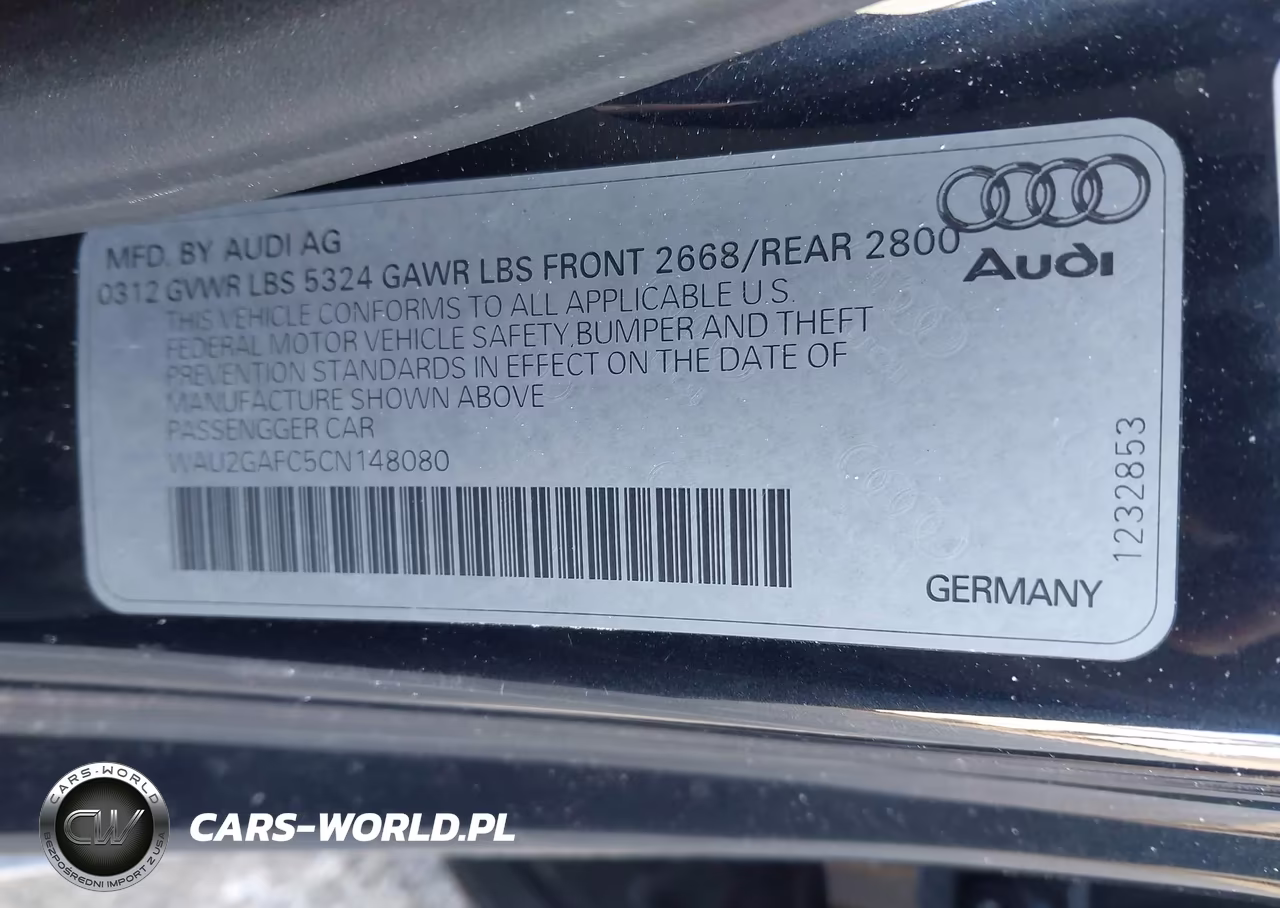 2012 Audi A7 Premium VIN:WAU2GAFC5CN148080 - 9