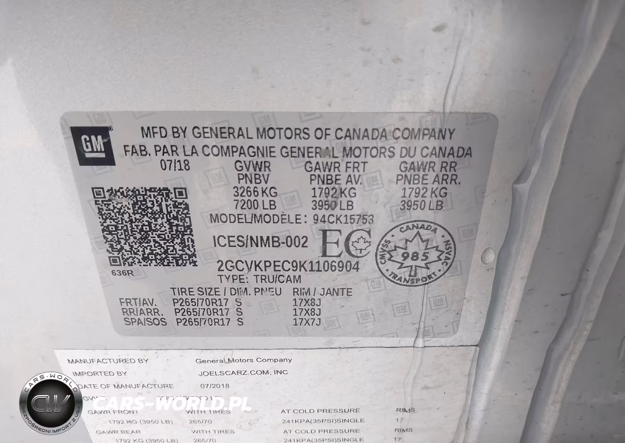 2019 Chevrolet Silverado 1500 Ld Lt VIN:2GCVKPEC9K1106904 - 9
