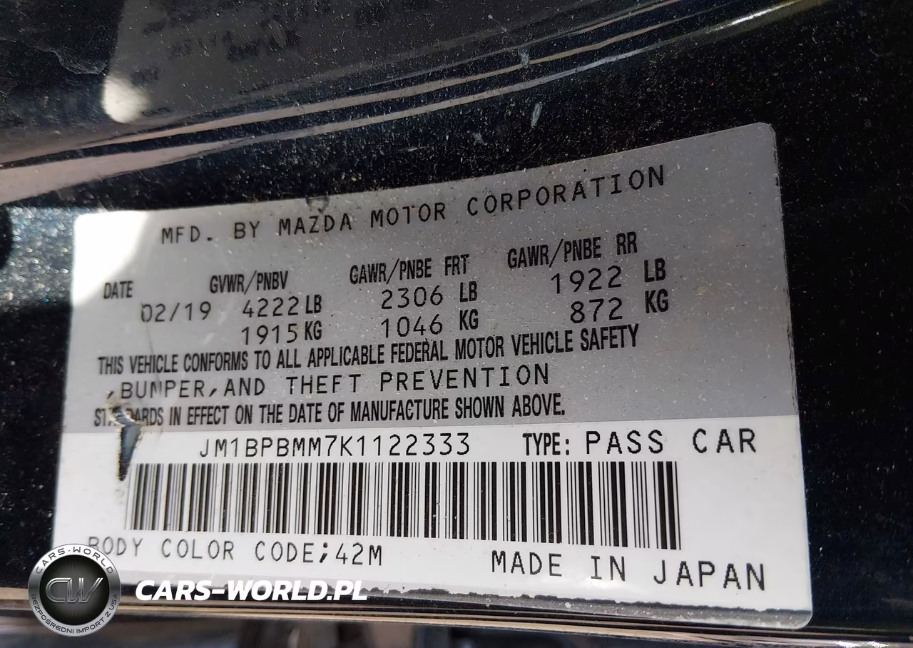 2019 Mazda Mazda3 Preferred Package VIN:JM1BPBMM7K1122333 - 9
