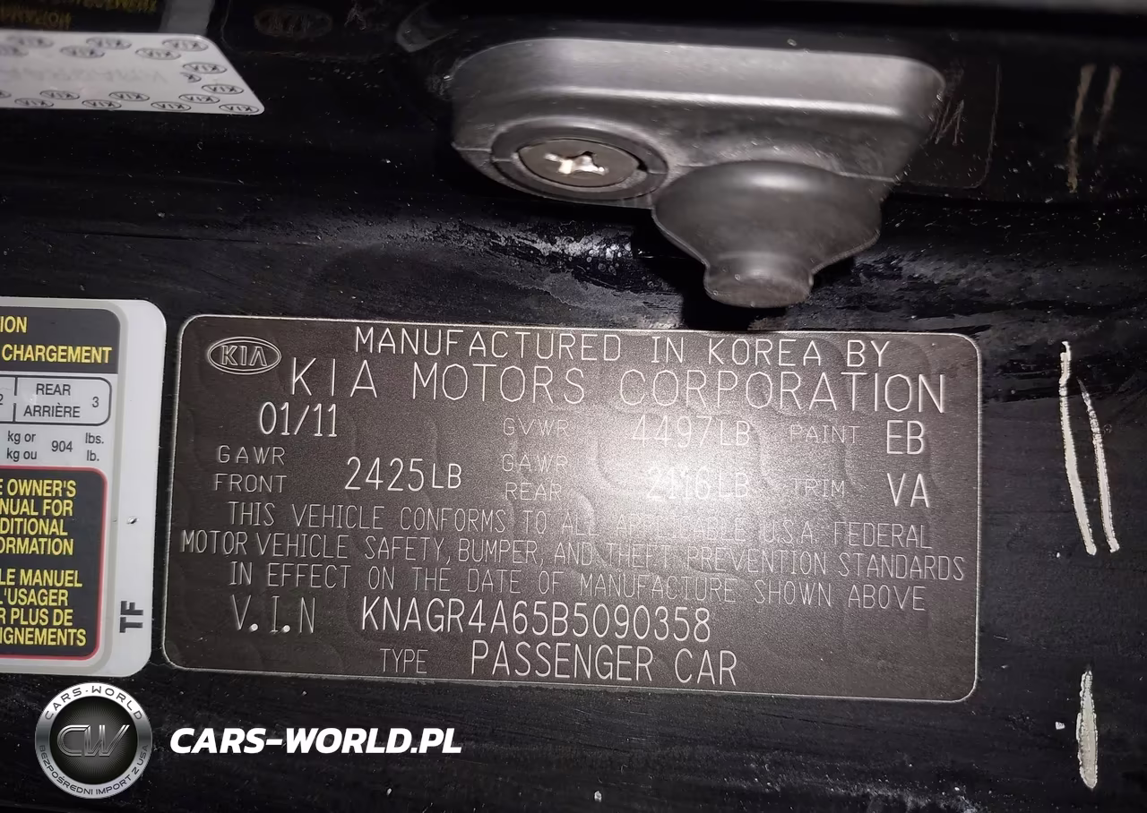 2011 Kia Optima Sx VIN:KNAGR4A65B5090358 - 9