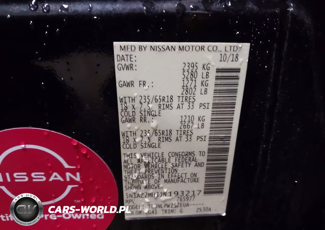 2018 Nissan Murano S VIN:5N1AZ2MH3JN193217 - 9