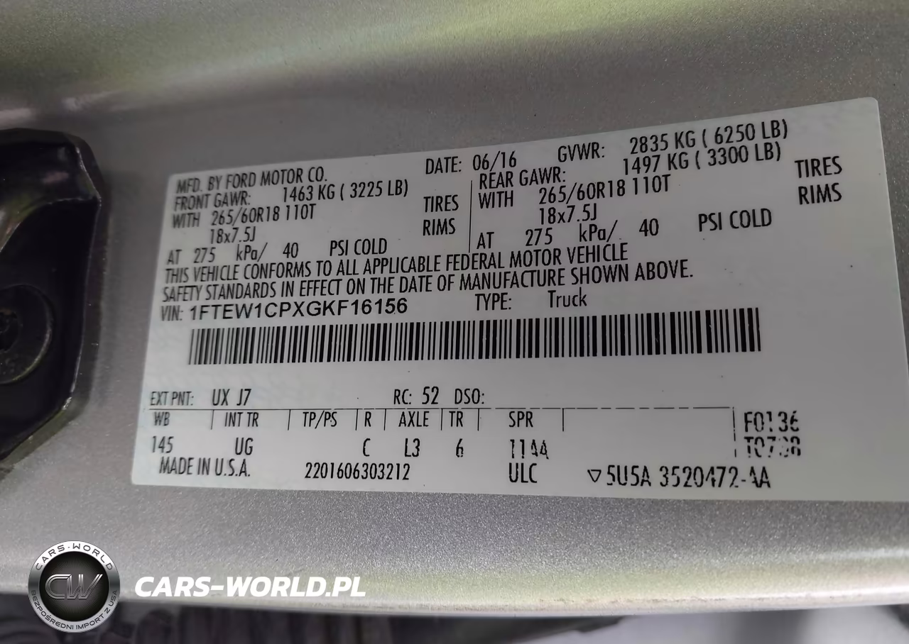 2016 Ford F-150 Xlt VIN:1FTEW1CPXGKF16156 - 9