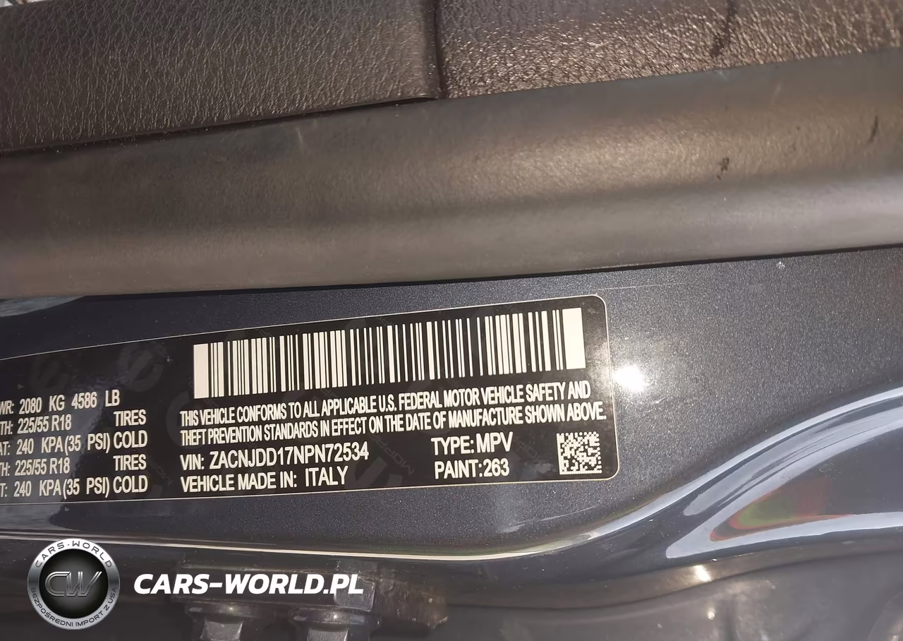 2022 Jeep Renegade Limited 4X4 VIN:ZACNJDD17NPN72534 - 9