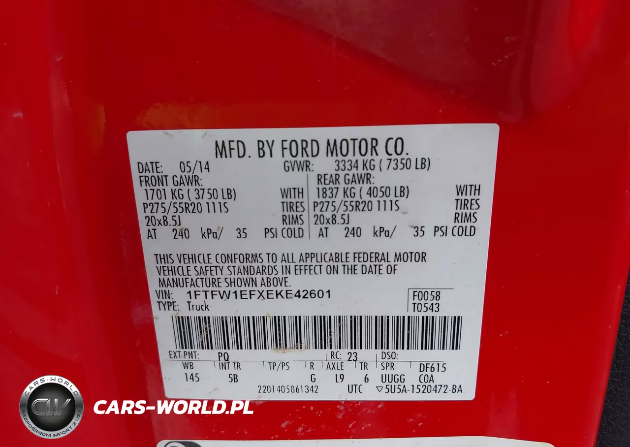 2014 Ford F-150 Fx4 VIN:1FTFW1EFXEKE42601 - 9