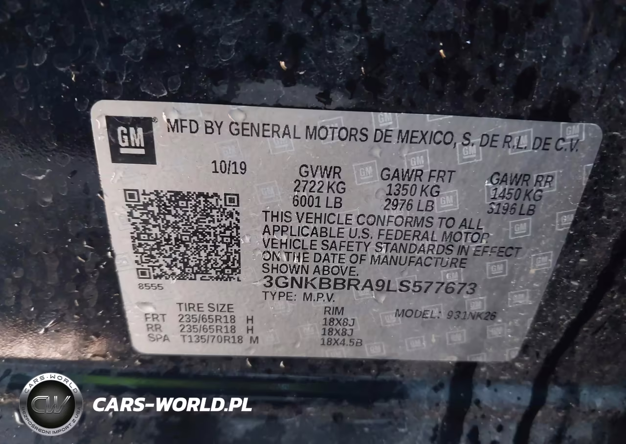 2020 Chevrolet Blazer Fwd 1Lt VIN:3GNKBBRA9LS577673 - 9