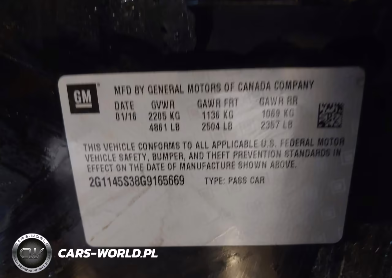 2016 Chevrolet Impala 2Lz VIN:2G1145S38G9165669 - 9