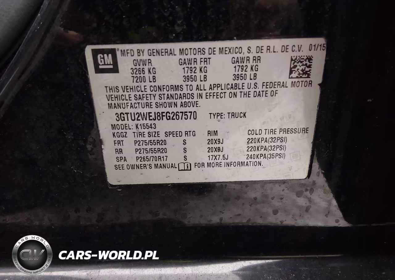 2015 GMC Sierra 1500 Denali VIN:3GTU2WEJ8FG267570 - 9
