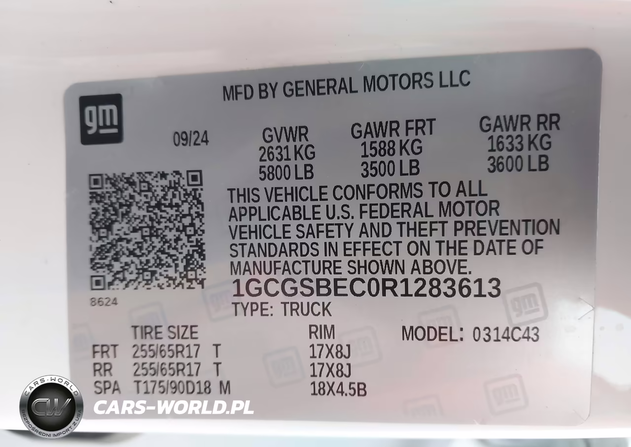 2024 Chevrolet Colorado 2Wd Wt VIN:1GCGSBEC0R1283613 - 9