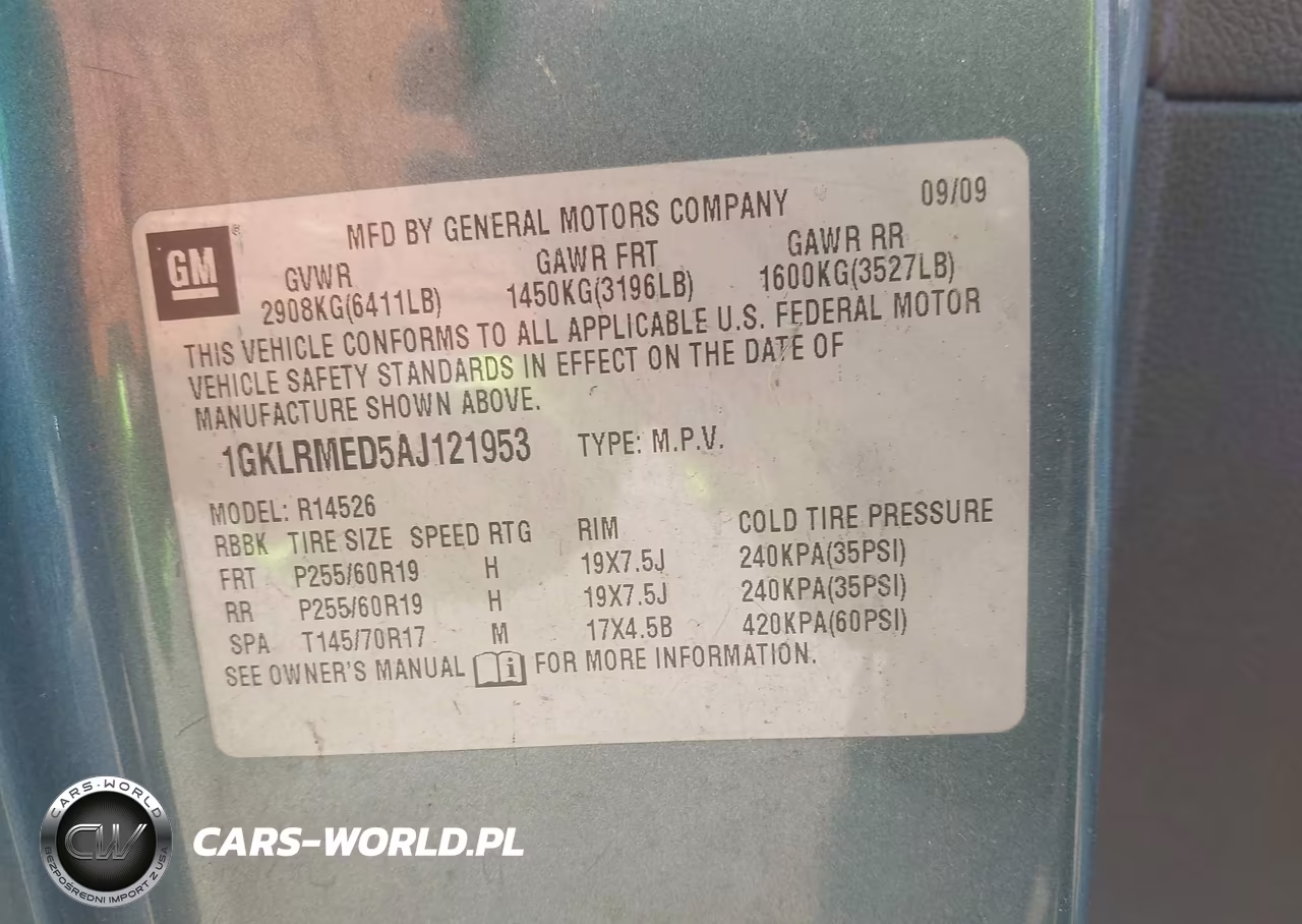 2010 GMC Acadia Slt-1 VIN:1GKLRMED5AJ121953 - 9
