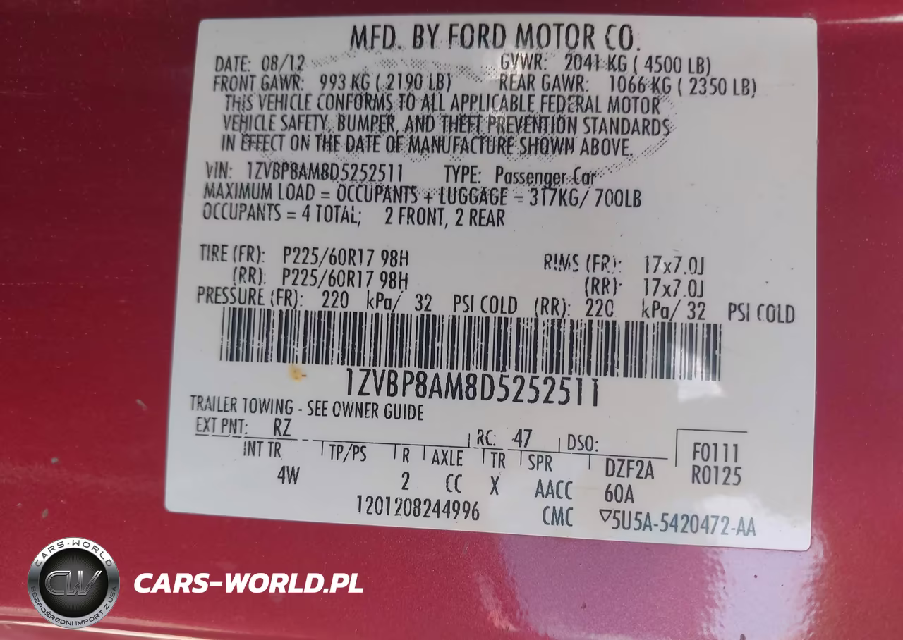 2013 Ford Mustang V6 Premium VIN:1ZVBP8AM8D5252511 - 9