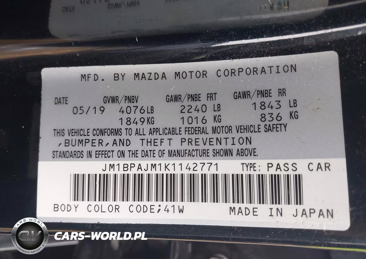 2019 Mazda Mazda3 VIN:JM1BPAJM1K1142771 - 9
