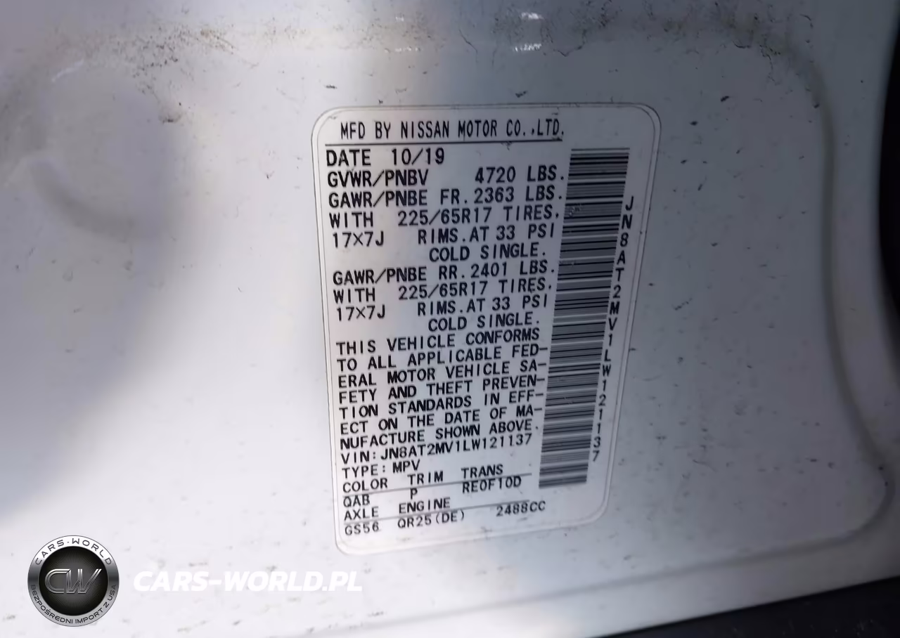 2020 Nissan Rogue Sv Intelligent Awd VIN:JN8AT2MV1LW121137 - 9