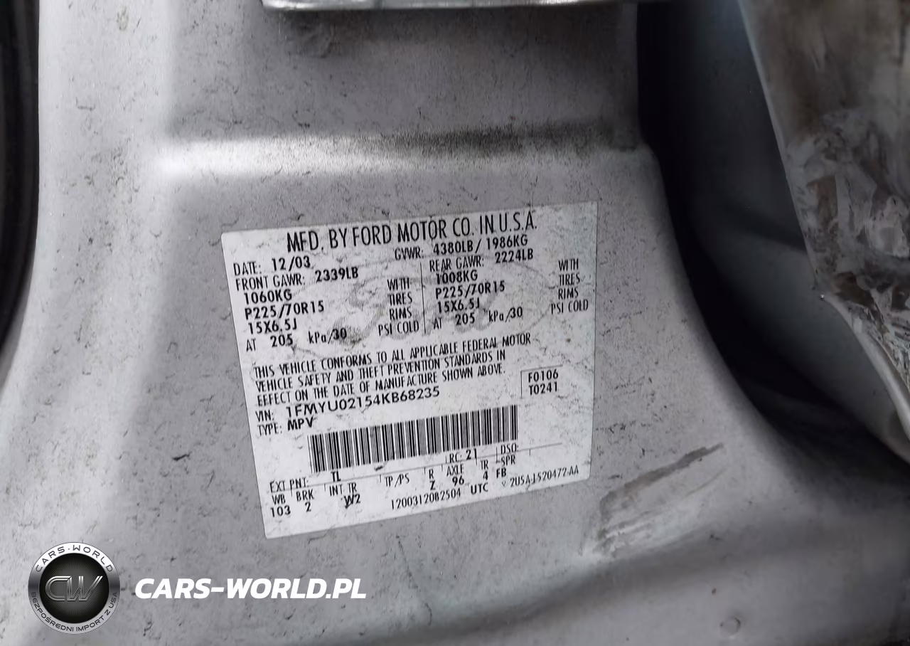2004 Ford Escape Xls VIN:1FMYU02154KB68235 - 9
