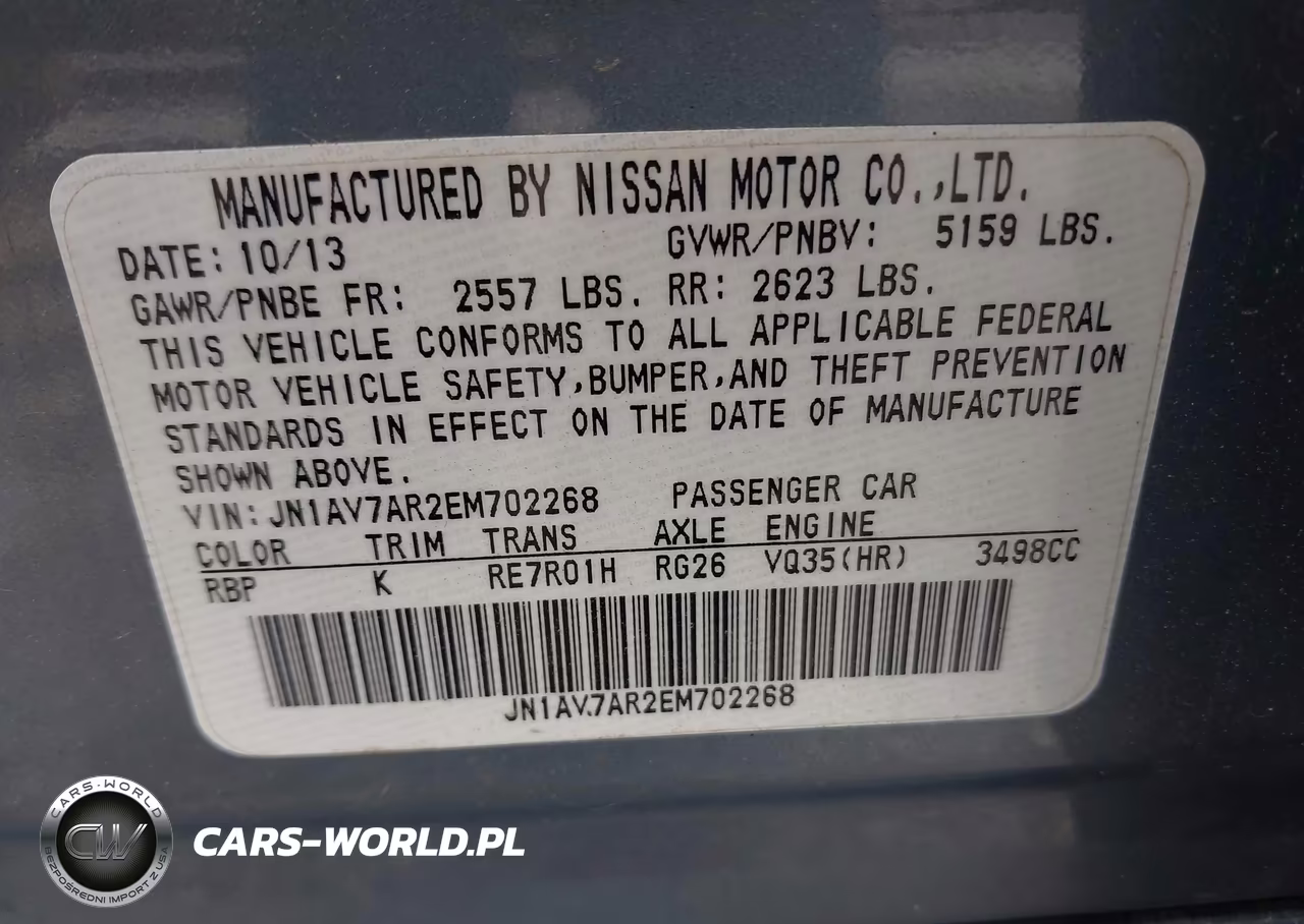2014 Infiniti Q50 Hybrid Sport VIN:JN1AV7AR2EM702268 - 9