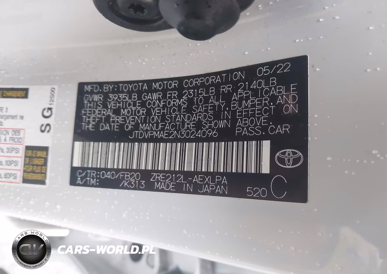 2022 Toyota Corolla Le VIN:JTDVPMAE2N3024096 - 9