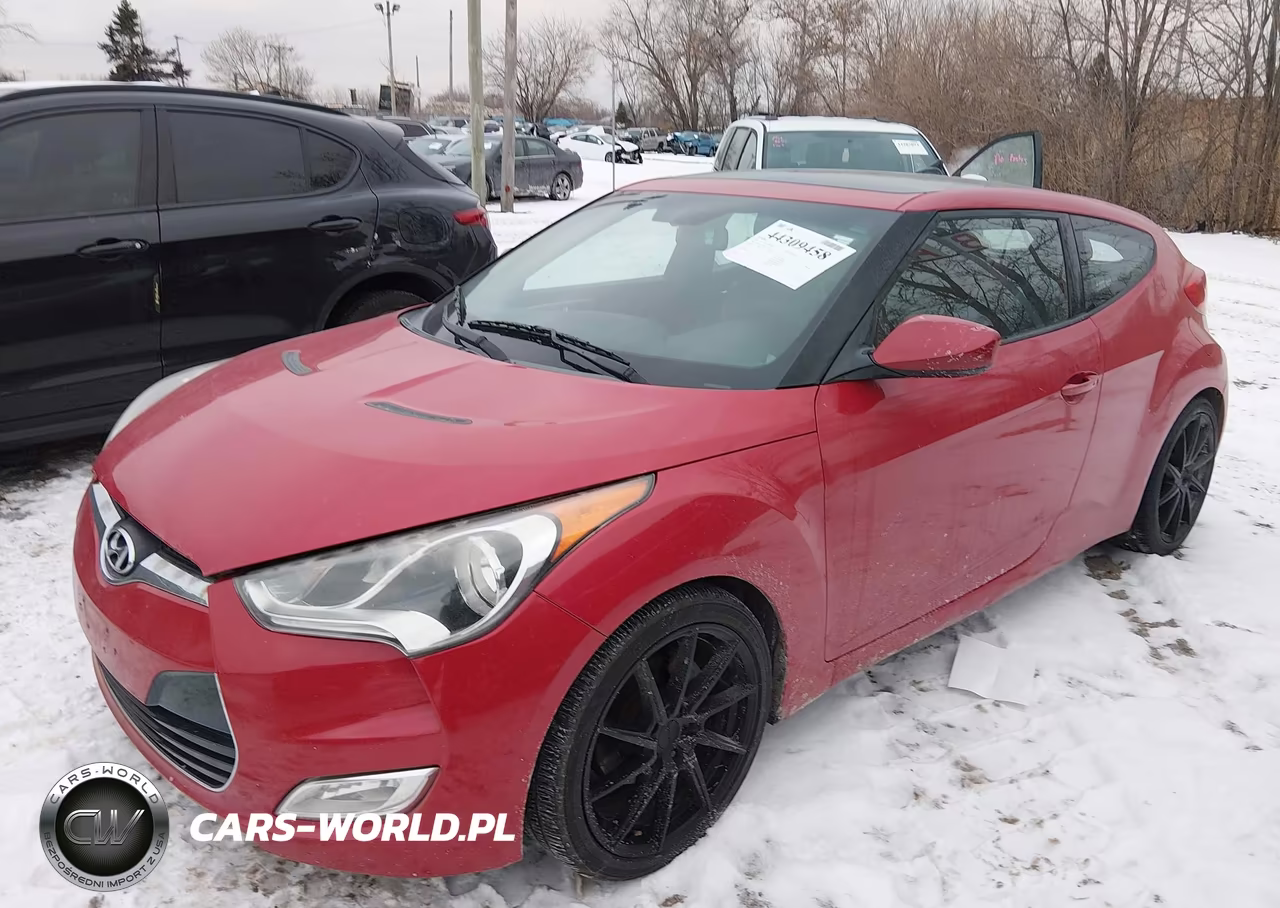 2012 Hyundai Veloster Base W-Red-Black VIN:KMHTC6AD0CU032237 - 2