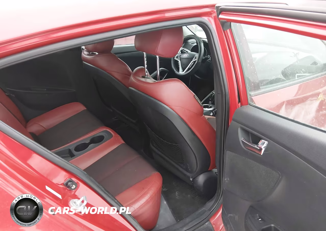 2012 Hyundai Veloster Base W-Red-Black VIN:KMHTC6AD0CU032237 - 8