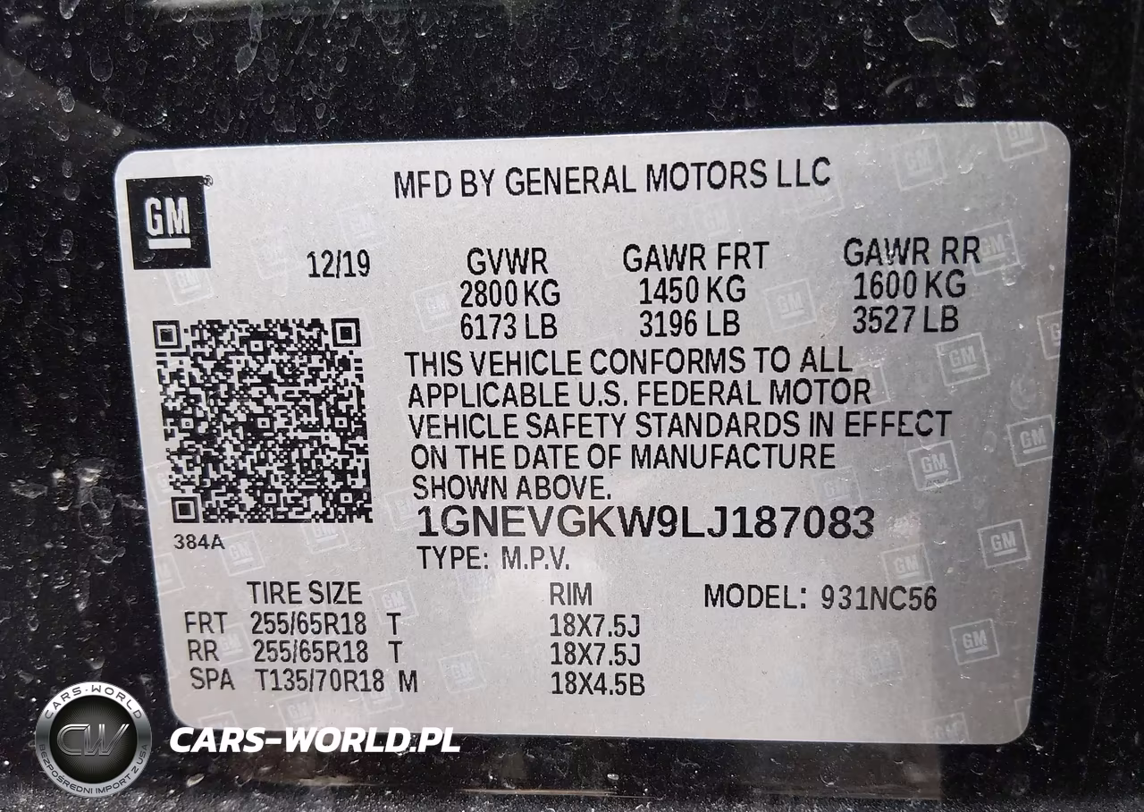 2020 Chevrolet Traverse Awd Lt Cloth VIN:1GNEVGKW9LJ187083 - 9
