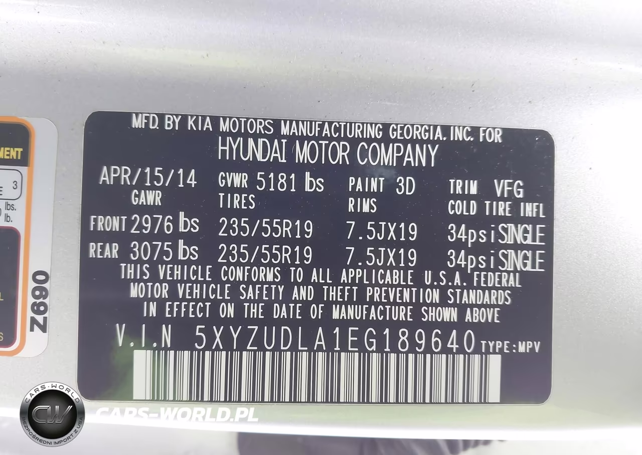2014 Hyundai Santa Fe Sport 2.0L Turbo VIN:5XYZUDLA1EG189640 - 9