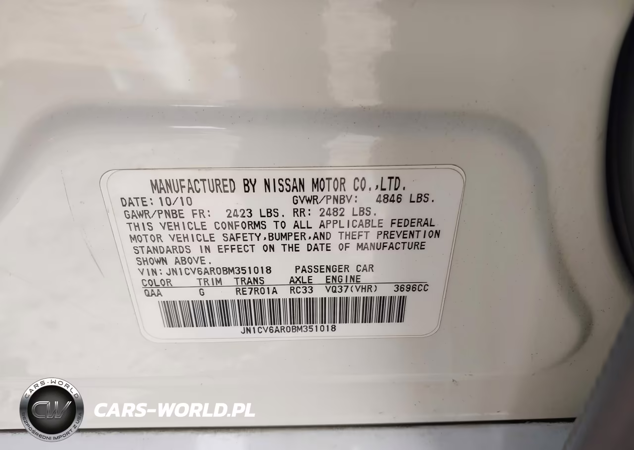 2011 Infiniti G37X VIN:JN1CV6AR0BM351018 - 9