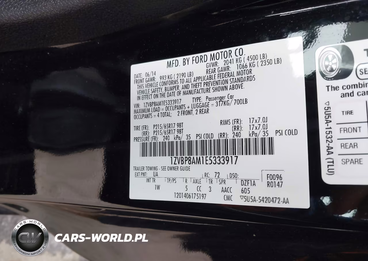 2014 Ford Mustang V6 VIN:1ZVBP8AM1E5333917 - 9