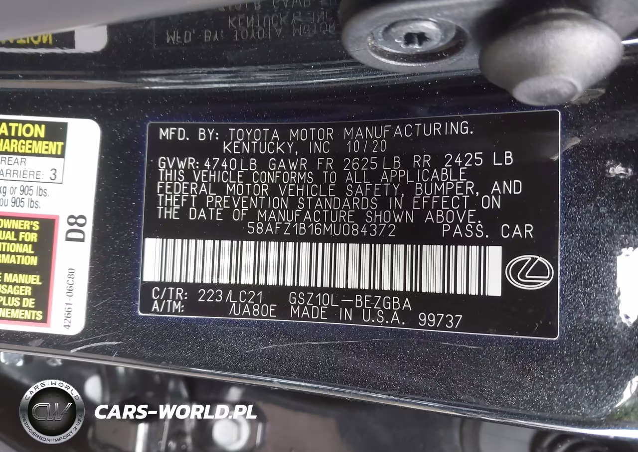 2021 Lexus Es 350 Ultra Luxury VIN:58AFZ1B16MU084372 - 9