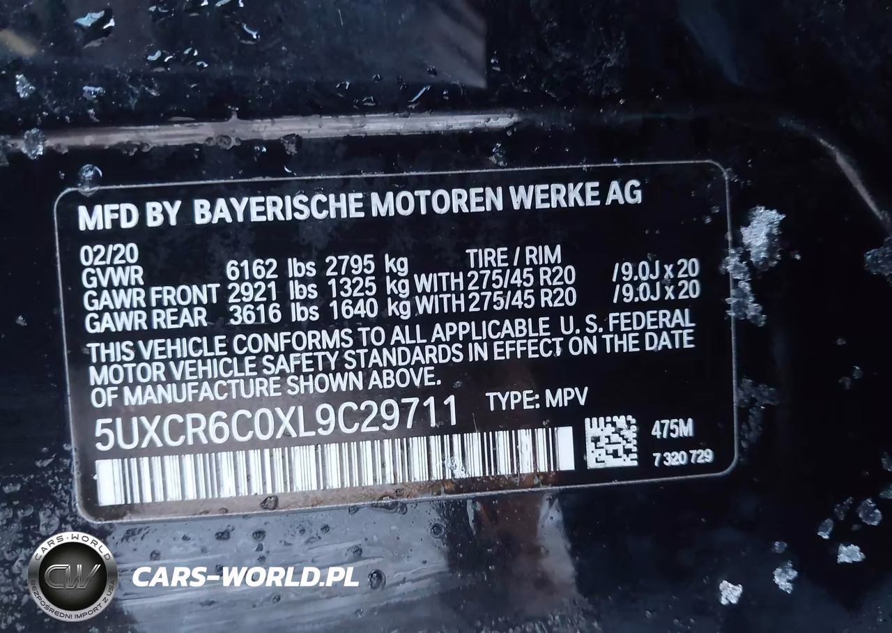 2020 BMW X5 xDrive40I VIN:5UXCR6C0XL9C29711 - 9