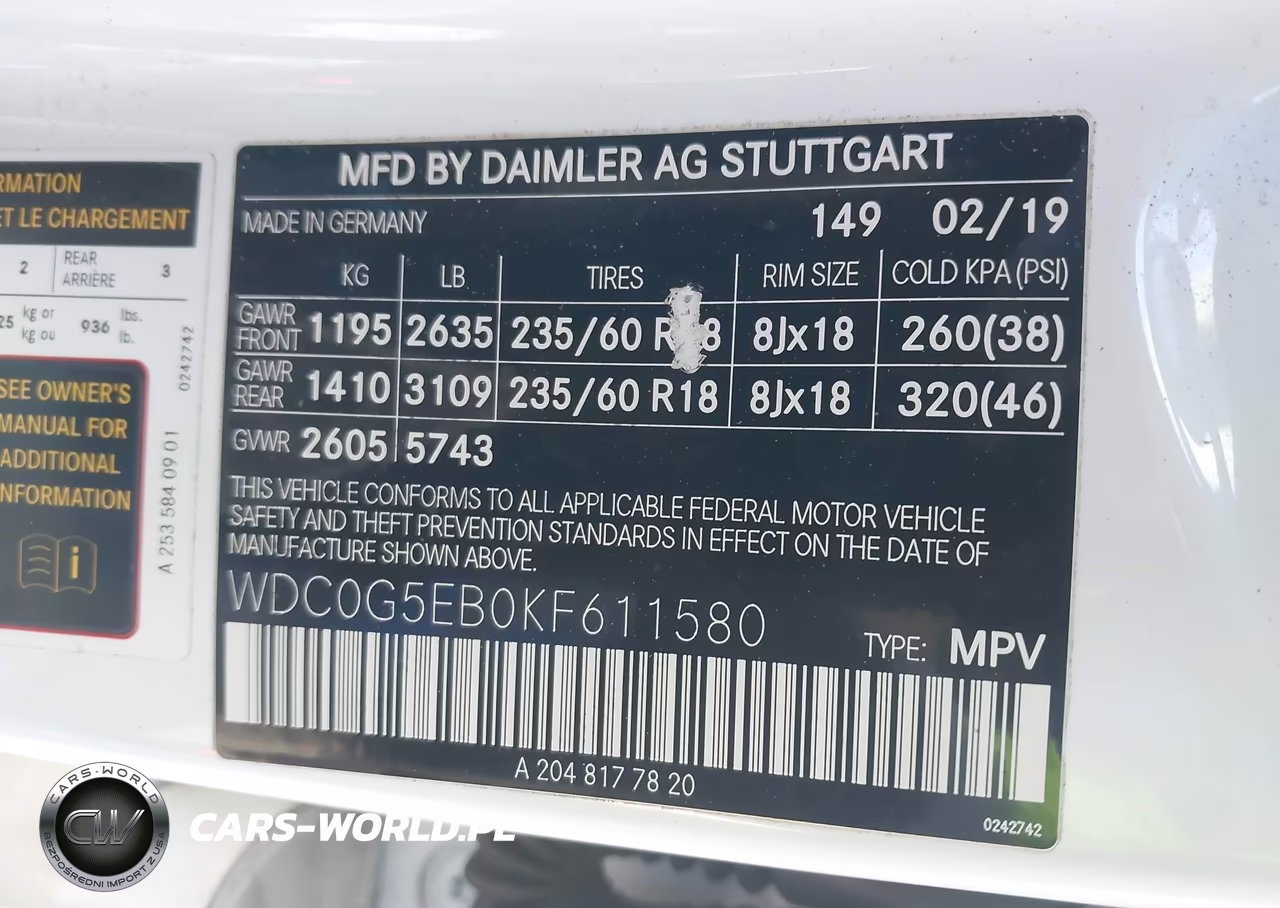2019 Mercedes-Benz Glc 350E 4Matic VIN:WDC0G5EB0KF611580 - 9